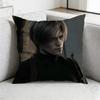 RResident Evil Leon Kennedy Pillow Case Antidustmite Pillowcase Invisible zipper silky short plush Sofa cushion cover