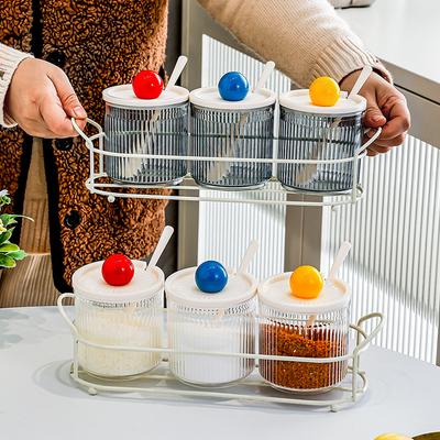 Plastic Food-grade Kitchen Seasoning Jars, Canned Foods, Household Seasonings, Salt, and Flavoring Seasoning Sets