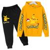 Kinder Freizeit Anime Pikachus Hoodie Set Frühling Herbst 3-14J Jungen Kleidung Mädchen