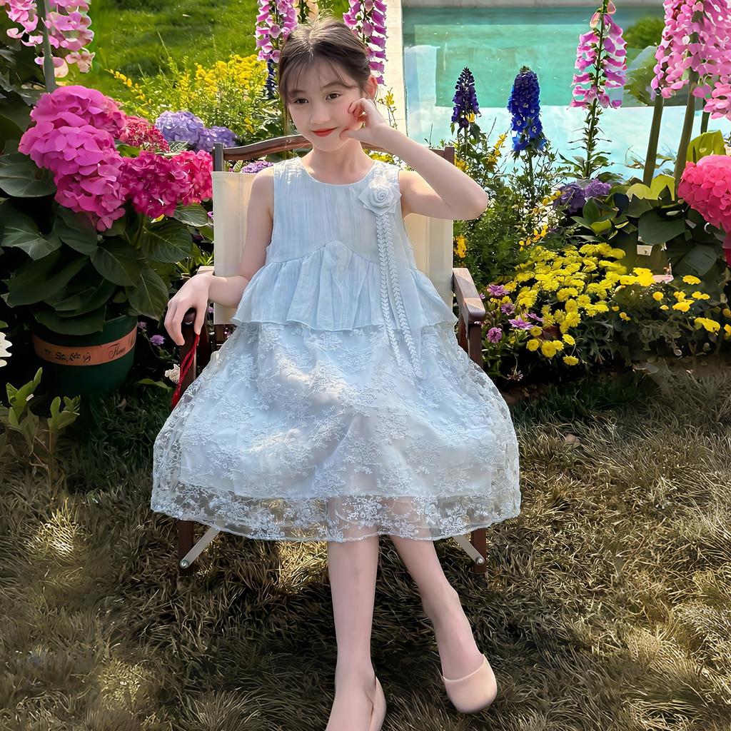 Girls' Thin Summer Dress - Stylish Princess Style