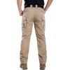 Men's Tactical Cargo Pants Outdoor Durable Work Trousers Multi Pocket Straight Leg Lightweight Breathable Fabric for Summer