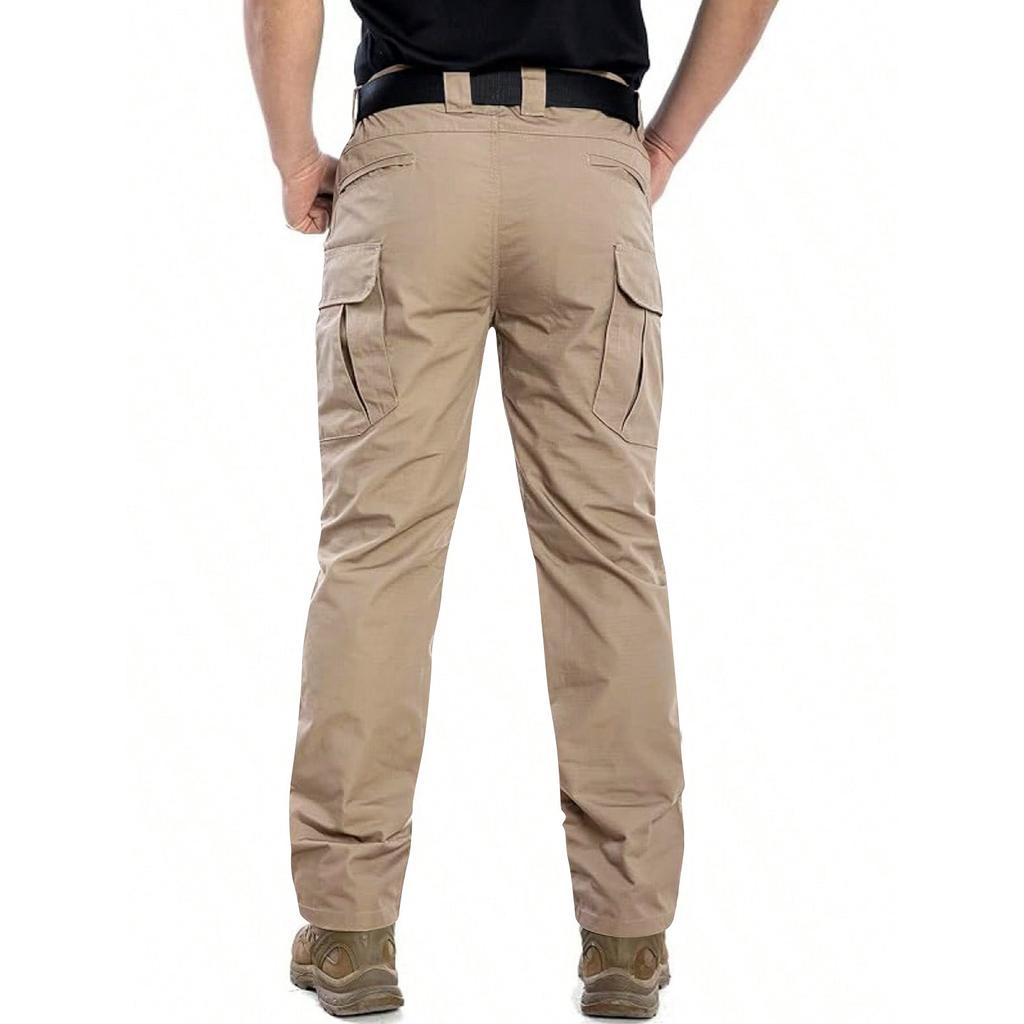 Men's Tactical Cargo Pants Outdoor Durable Work Trousers Multi Pocket Straight Leg Lightweight Breathable Fabric for Summer