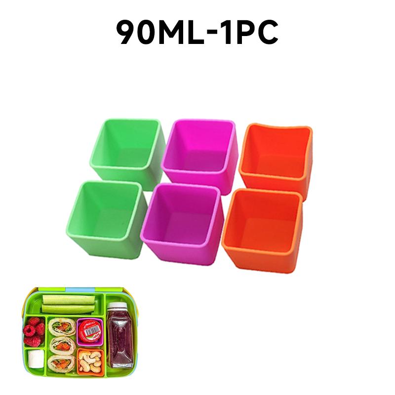 

Силиконовый ланч-бокс, пригодный для использования в микроволновой печи, квадратный, для заправки салата, артефакт, ланч-бокс для детей