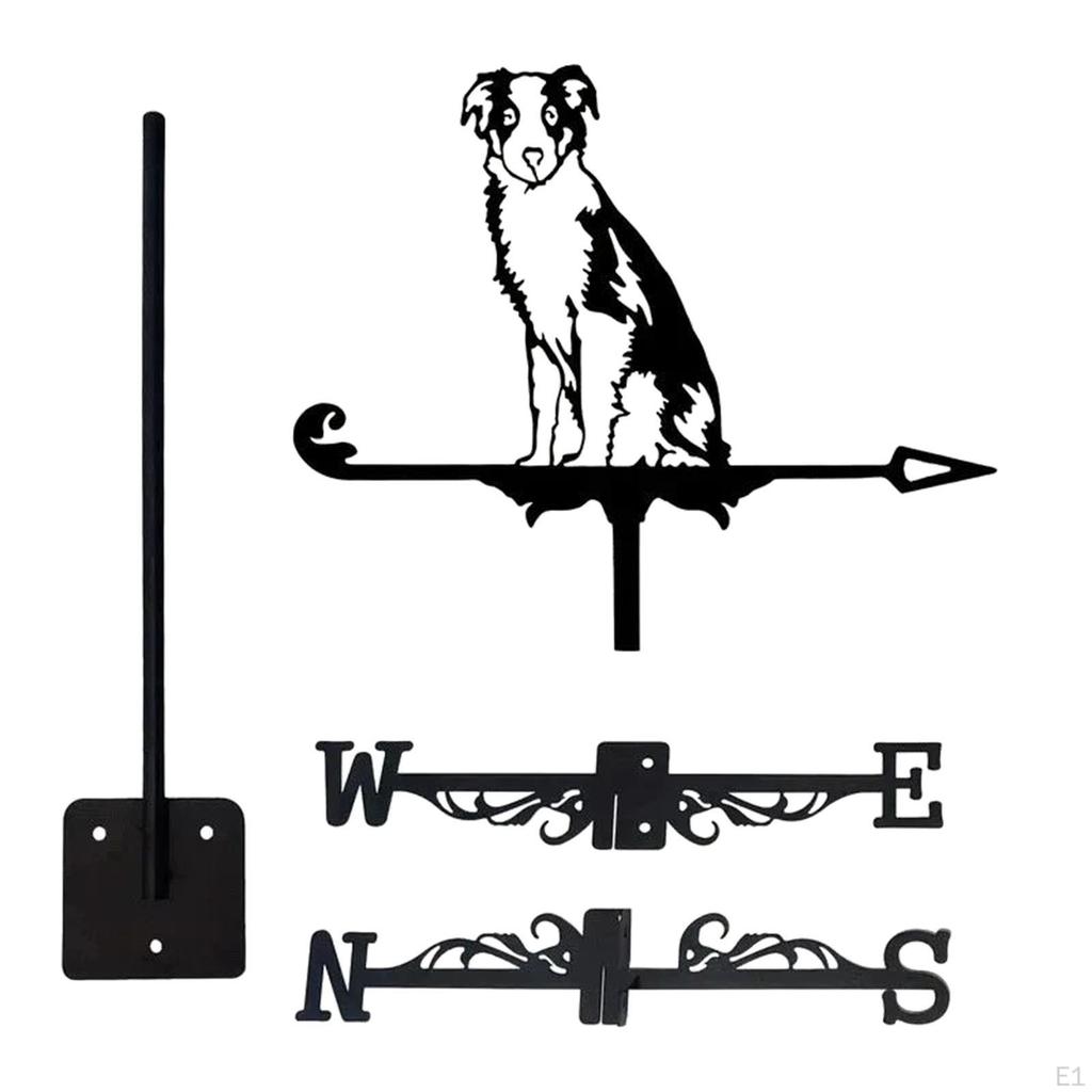 Hund Wetterfahne Welpen Ornament Geschenk, Kunst Eisen Tier Wetterfahne Windrichtungsanzeiger für Zaun