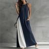 European American Fashionable Casual Loose Contrasting Sleeveless Dress
