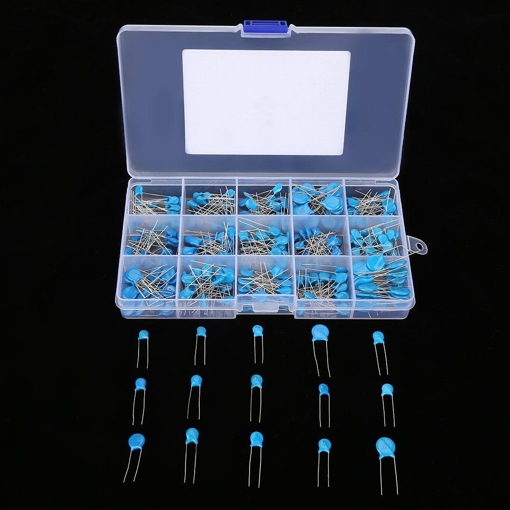 300pcs 15 Values High Voltage 0.1nF~22nF Ceramic Capacitor Assorted Kit