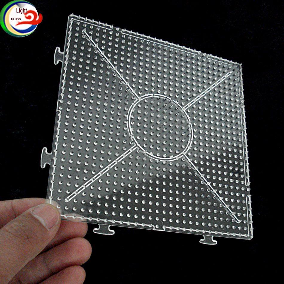 Base Hama Beads 5mm Trasparente Connettibile | Tavola Puzzle Educativa Termoresistente Fai da Te per Bambini