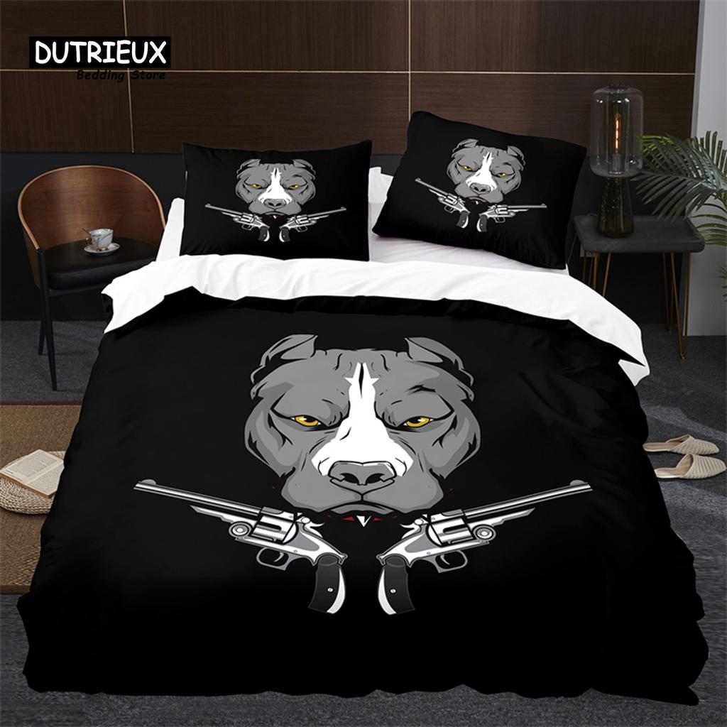 American Flag Comforter Cover Queen Army Guns Military Bedding Set Full King For Boys Teen Man Stars Stripe Usa Flag Duvet Cover