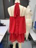 Europäisches & Amerikanisches Urlaubs-Schmal geschnittenes rückenfreies Neckholder-Top & Flauschiges Rock-Kleid für Damen