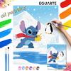 Digital Oil Painting Art Kit Stitch And Penguin Snow Scene Hand Filled Home Decor