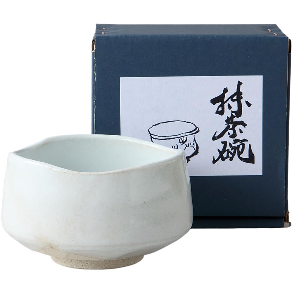 Matcha X White Matcha Mino Made In Japan Ale-net Bowl, 11.8cm H7.7cm, Powder-glazed Bowl, Ceramic, Ware,