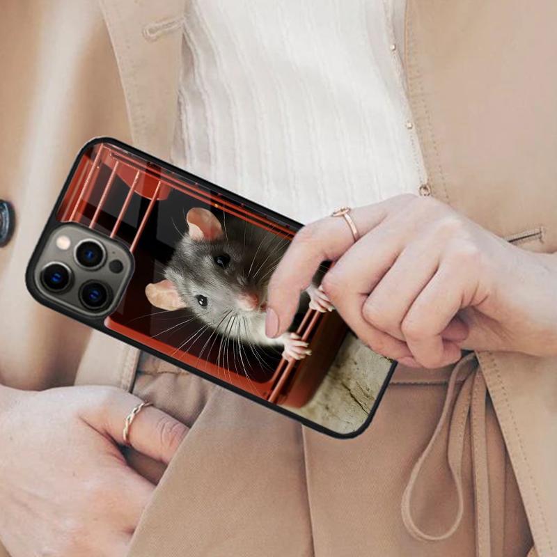 The Peeking Rat Cute Cartoon Magnetic Phone Case For APPLE iPhone 17 Air 16 14 13 12 Pro Max 15 Plus Wireless MagSafe Cover