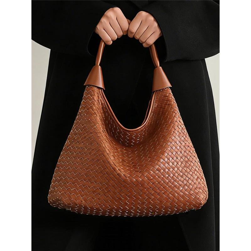 Tote Bag Woven Women's Shoulder Bag Casual Daily Commuting Bag Women's Versatile Large Capacity Tote Bag