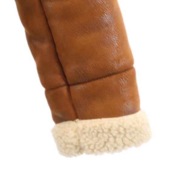 AVIREX Long Sleeve Mouton Double Riders Jacket M Brown Women Used