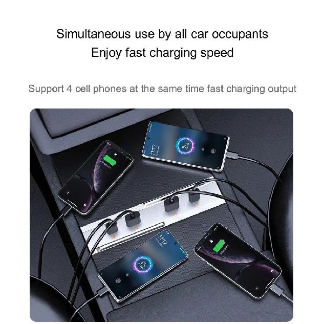 For Tesla Model Y Juniper Cigarette Lighter 65W Center HUB Docking Station Model 3 Highland USB Charging Port Support Laptop