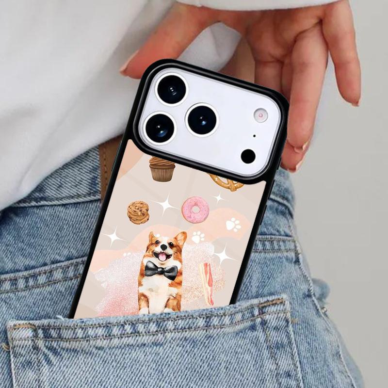 Corgi Funny Puppy Phone Case for iPhone 16e 15 14 13 12 17 Pro Max Plus Air 17pro Cover Coque