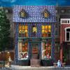 Spilay DIY Wooden Miniature Dollhouse Handmade Kit Furniture Set Interior Ornaments Housewarming Creative + LED Light, 3D Puzzle Toys for Kids,
