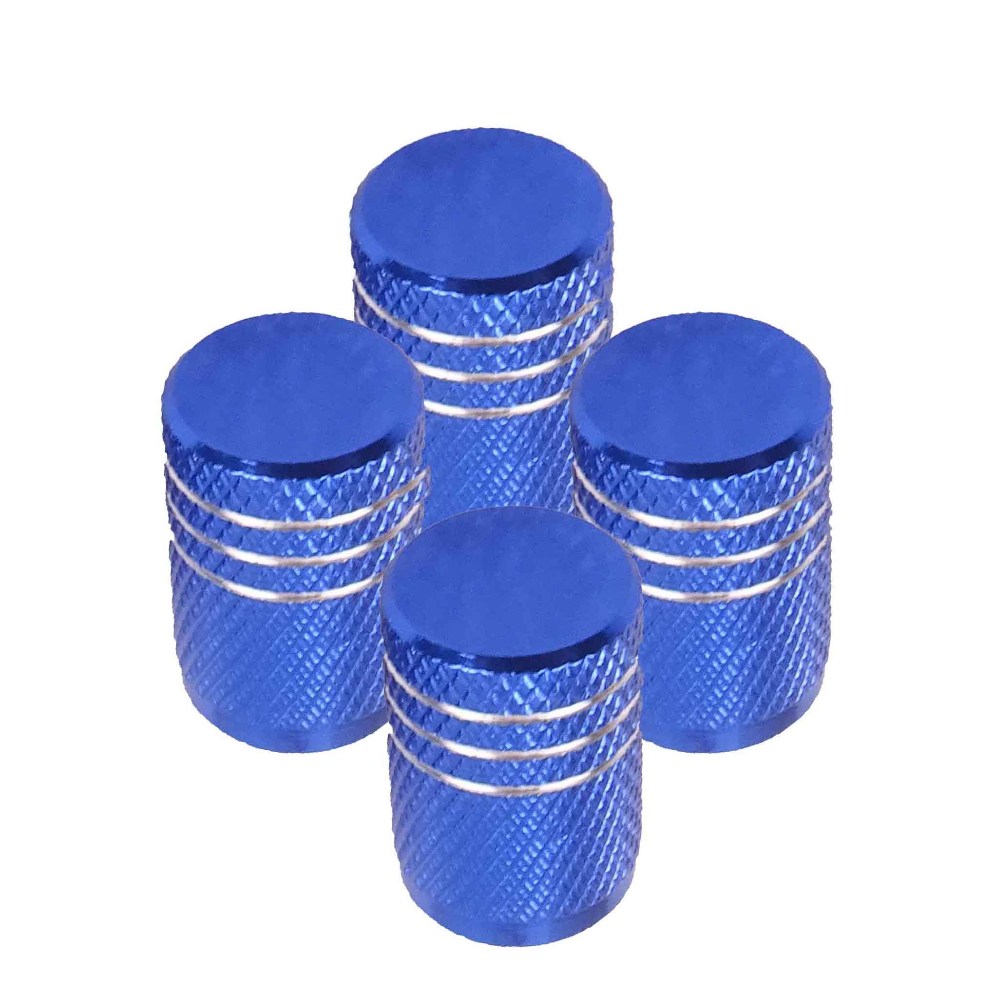 Aluminum Alloy Tire Valve Stem Caps, 4 Pack Universal Car Wheel Tire Valve Caps, Universal Stem Covers for Cars Trucks Motorcycl синий