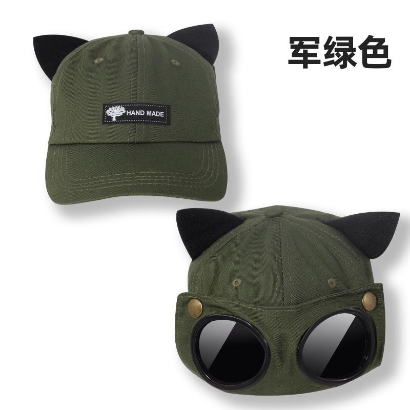 YIRAN Dayang hat Mode Pilotenmuts Ins Koreaanse Versie Persoonlijkheid Bril Baseballpet Mannen Zonnebril Zonneklep Lente Zomer Veelzijdige Hoed 57CM