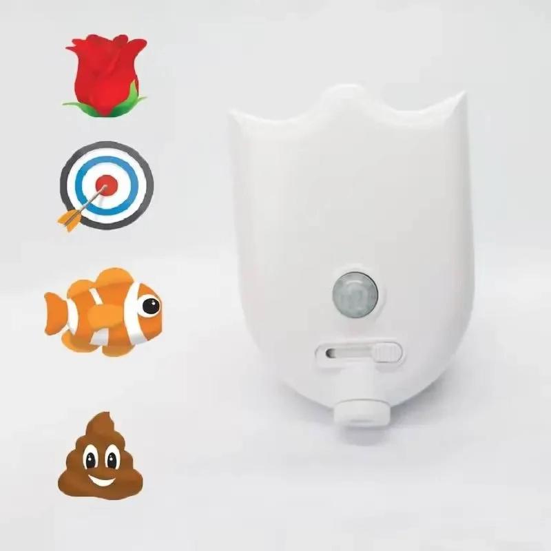 LED Toilet Night Light Motion Sensor Creative Backlit Projection Lamp Soft Multicolor Glow Home Bathroom Safety Accessory