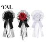 Theme Party Hair Decorations Rose Bow Clip, Lace Pearl Hairpin, Lolita Gothic Bowknot Retro Wedding Pieces Hairpin for Women Bride Cosplay Birthday