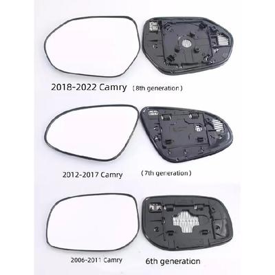 For  Toyota 2006-2022  Camry  Rearview Mirror Lens  Reversing Mirror Lens  Reflector Lens  With Heating