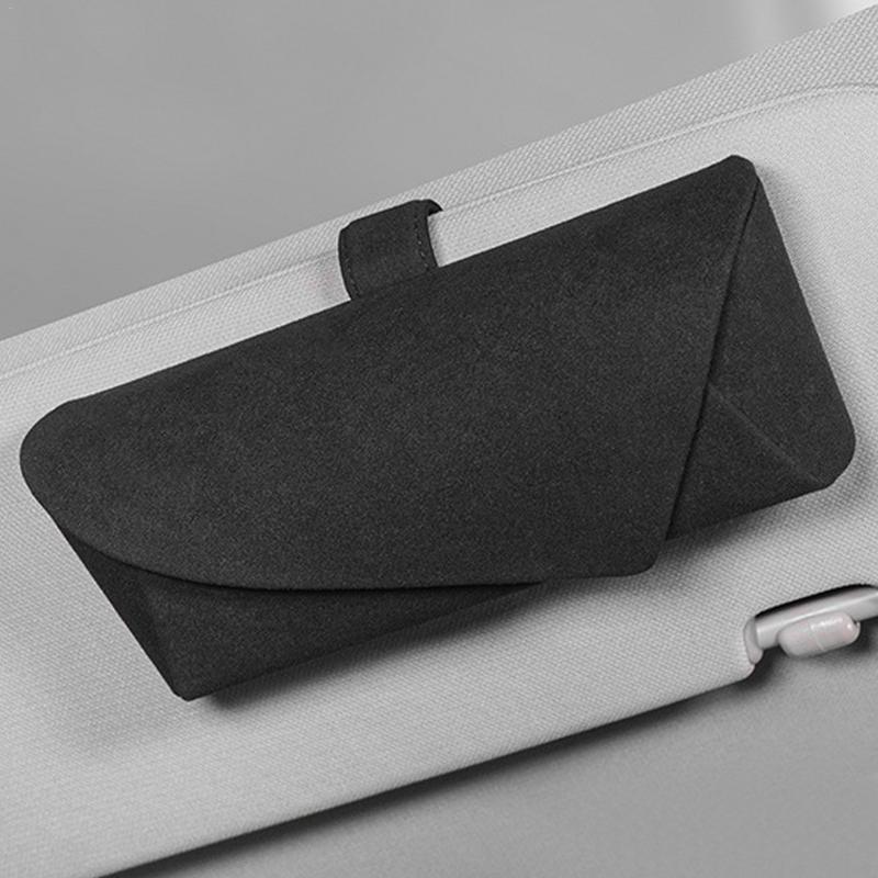 Auto Sonnenblenden Brillenhalter Magnetischer Brillenhalter und Ticketkartenhalter Multifunktionaler Sonnenbrillen-Sonnenblendenhalter für Auto