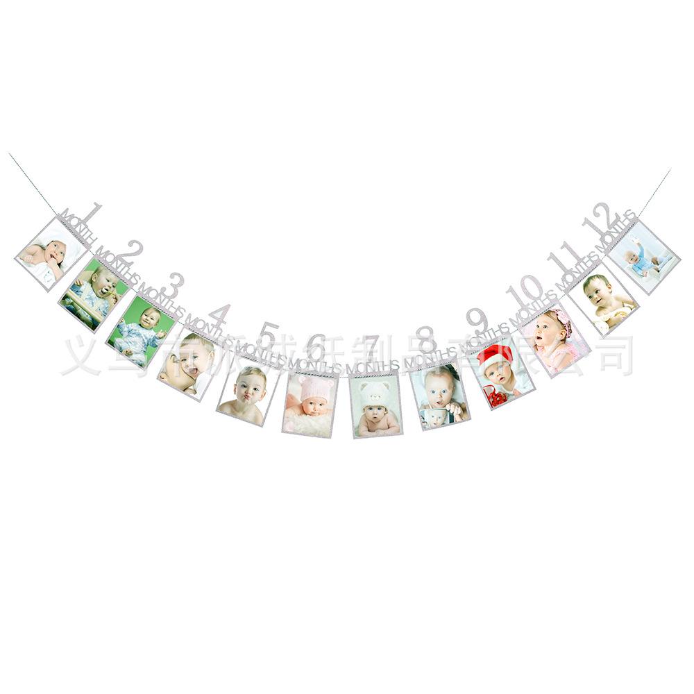 Baby's 1st Birthday Photo Banner - 12 Months Decoration