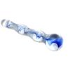 Blue Wave Pattern Clear Ball Bead Crystal Glass Quantity Plug