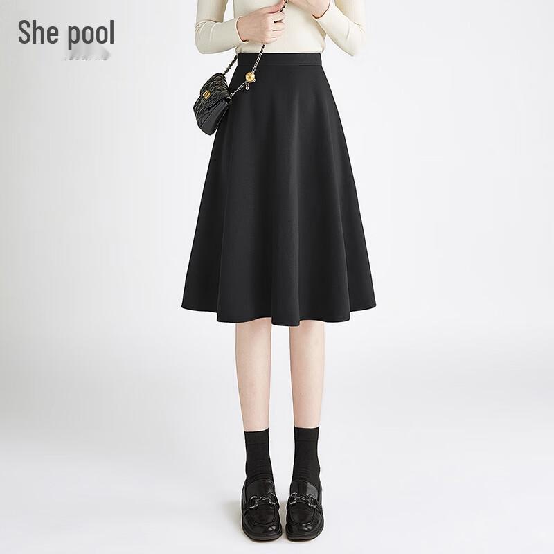 Shechi Women s High-Waist Pleated Midi Skirt M