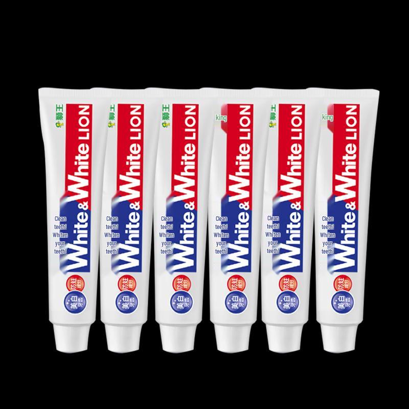 Lion King White Brightening Anti-Stain Toothpaste 6-Pack