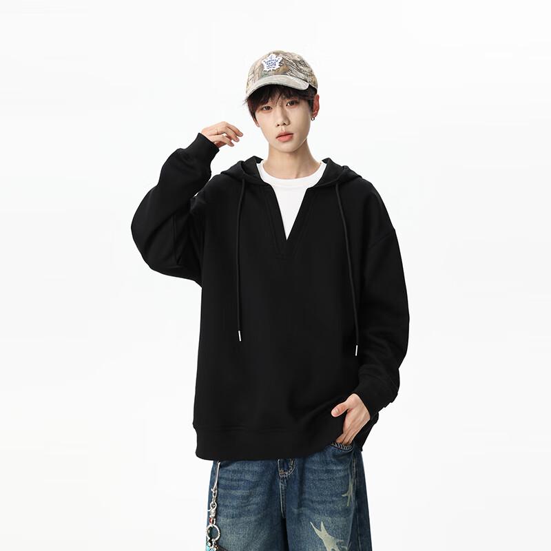 

TOM ADAM Layered Patchwork Hooded Sweatshirt 2XL