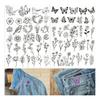 2 Sheets Water Soluble Embroidery Stabilizer DIY Stick Stitch Embroidery Paper with Pre-Printed Flowers Leaves Animals Pattern Beginners Sewing Lover