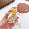 Beautiful Handcrafted Plastic Hair Claw With Colorful Flower Accents For Stylish Girls
