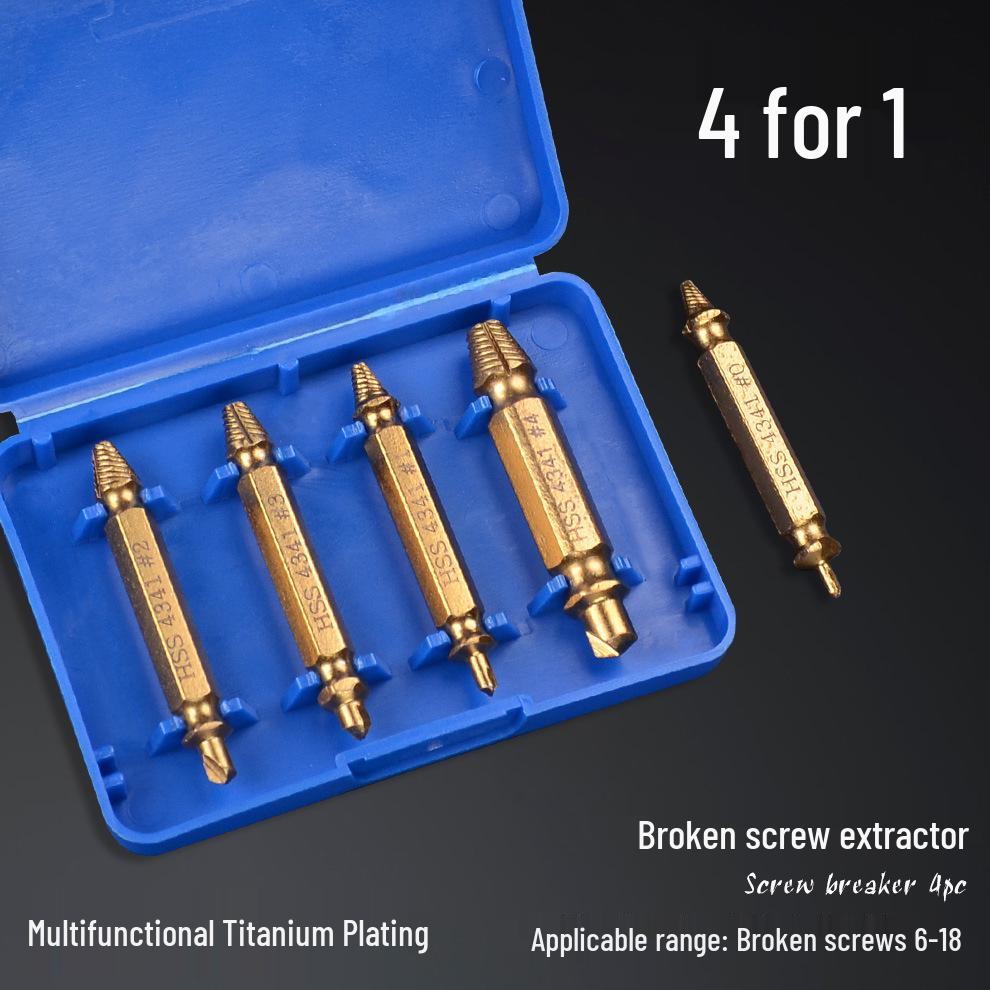 High-Strength Universal Screw Extractor for Stripped or Broken Screws