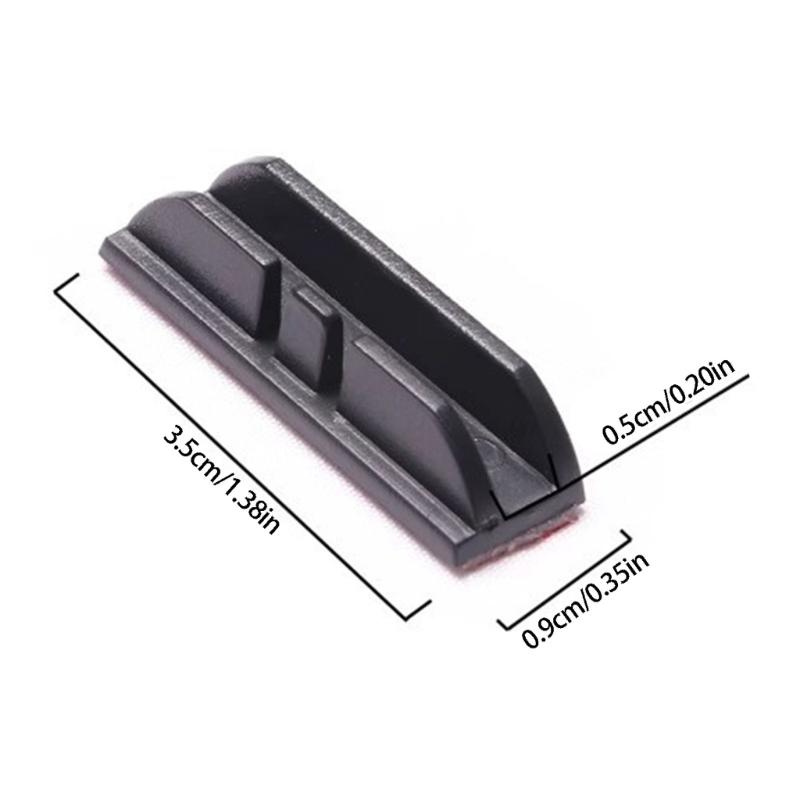 Adhesive Car Side Shade Mount Set 12 Piece Black Plastic 3.5 x 0.9 cm for Interior Side Window Replacement and Installation Use Tasks