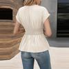 Summer Slim Short Sleeve Tops for Woman Fashion V Neck Women Clothing Casual Shirts Femme Elegant Blouses