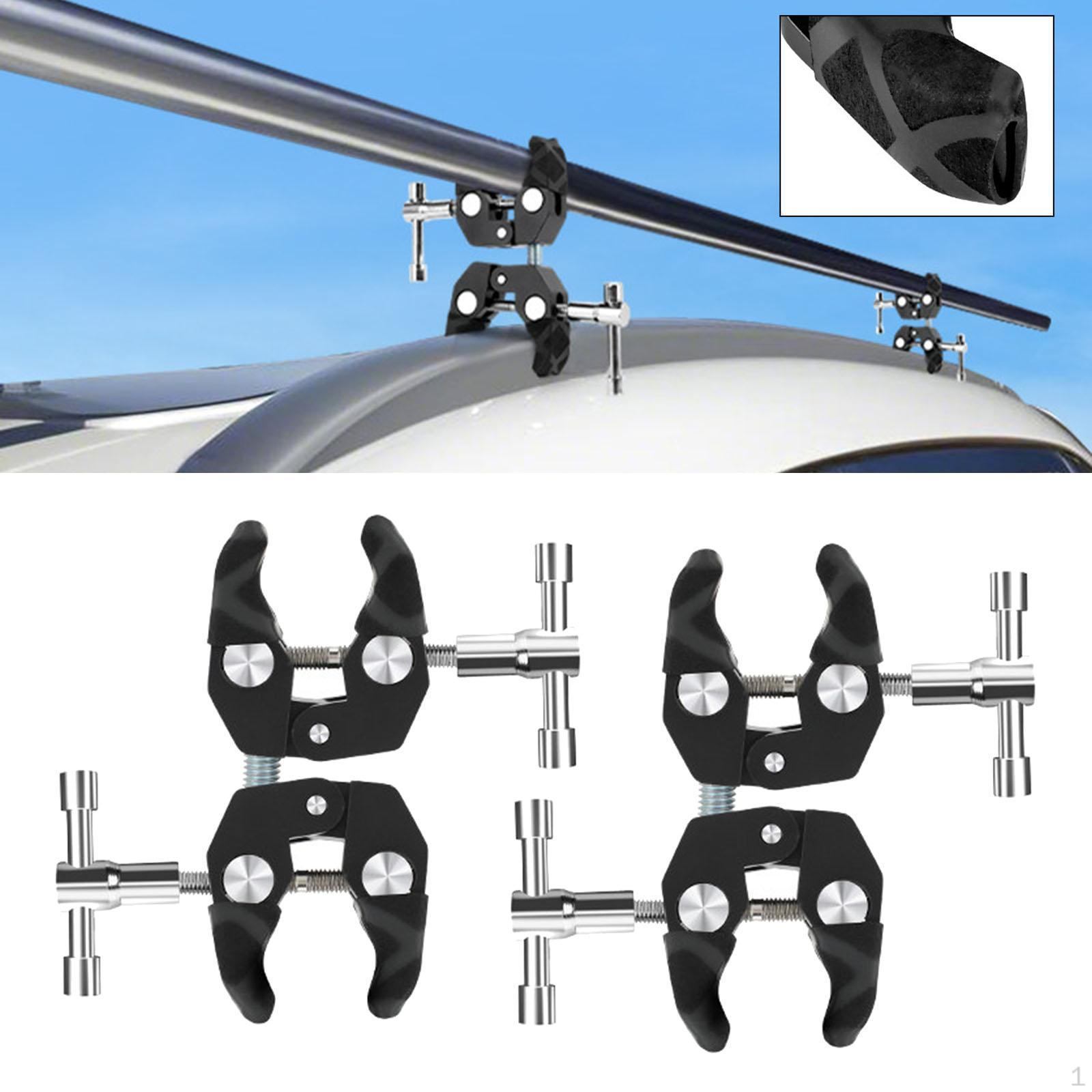 

2 Pieces Camping Tent Rod Fixing Clip Awning Holder,Windproof Aluminum Alloy Tarp Pole Holder