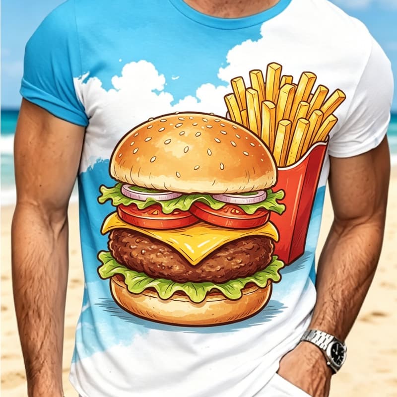 

Round neck short-sleeved T-shirt top, comfortable and breathable fabric, casual and sports style S
