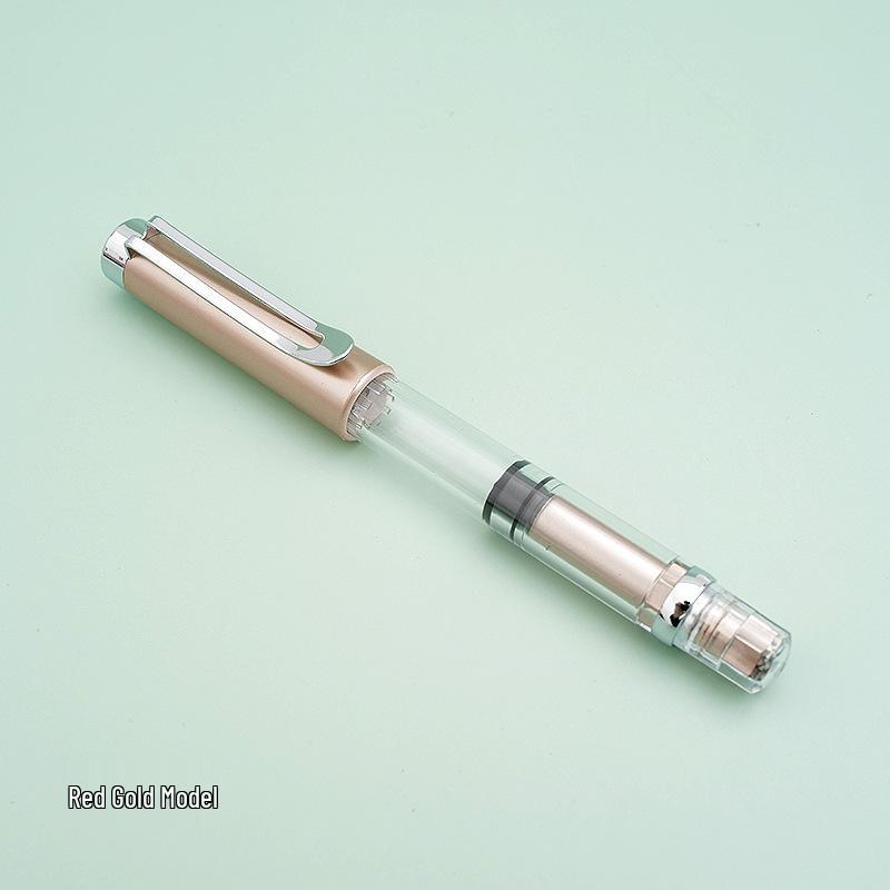 BANMI Transparent Calligraphy Brush Pen with Fine Point, Small Regular Script Wolf Hair, Ink Storage for Color Ink Use