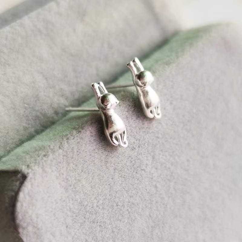 

Корейские милые серьги-пусеты с котятами для женщин - Модные, простые и гладкие кошачьи украшения Copper