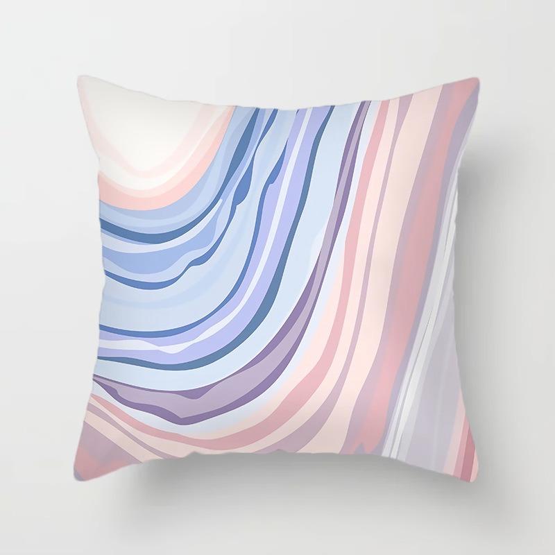 Luxury Home Decoration Pillowcase Simple Watercolor Flow Painting Office Sofa Car Cushion Cover