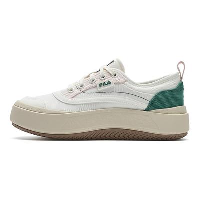JELLYFISH Shoes Abrasion Resistant Breathable Low Top Canvas Shoes Women's White Green F12W521302FGS