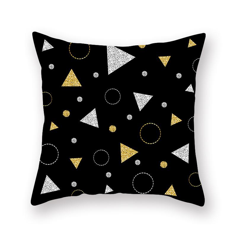 45X45CM Geometric Pentagram Print Peach Skin Pillowcase Sofa Office Seat Cushion Cover Creative Ornament Home Decoration