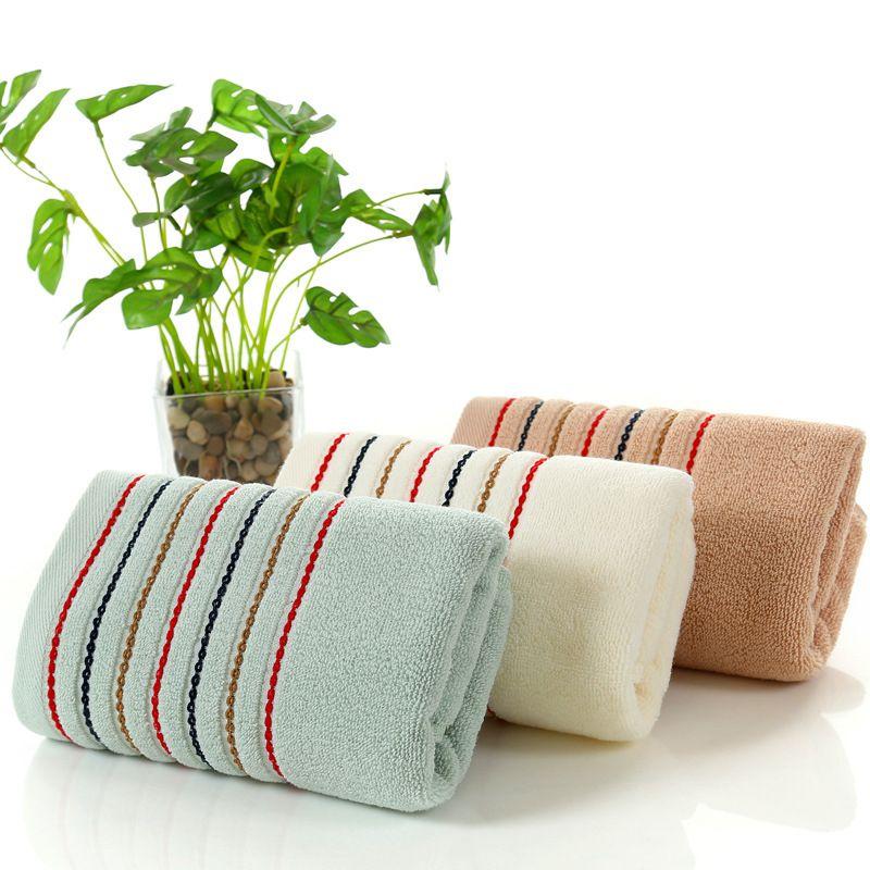 Large Striped Cotton Towel Soft And Absorbent Bath And Shower Towel For Adults And Kids