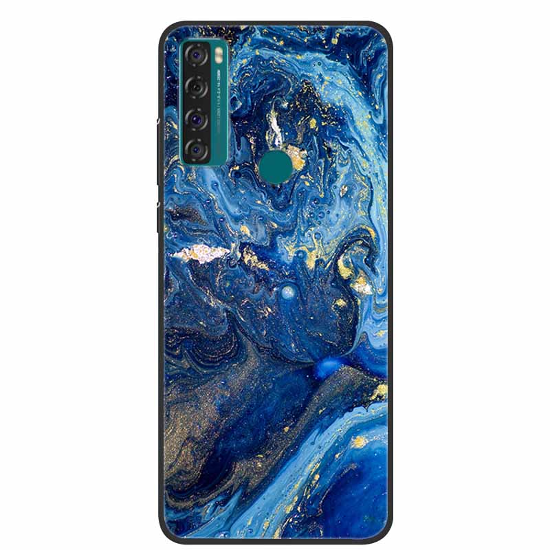 For TCL 20 R 5G Case Marble Silicone TPU Soft Phone Back Cover Case For TCL 20R 5G Funda Bumper Protector Capa Shockproof Coque
