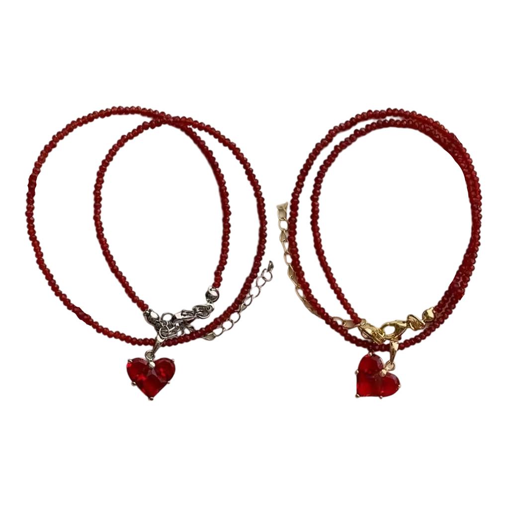 Elegant Heart Shaped Necklace With Cubic Zirconia Accent Special Gifts for Anniversary Valentines Day Casual Wear