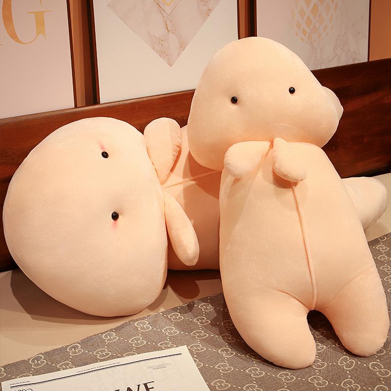 Sweet Beautiful Adorable Penis Plushie Bolster Wings Pink Extended Peluche Human Figured Headrest Sexy Men'S Surprise