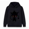 Kids Boys Girls Hooded Sweatshirt, Cute Little Devil Print Long Sleeve Casual Pullover Hoodie, Soft Warm Breathable Loose Fit Top for Daily Wear