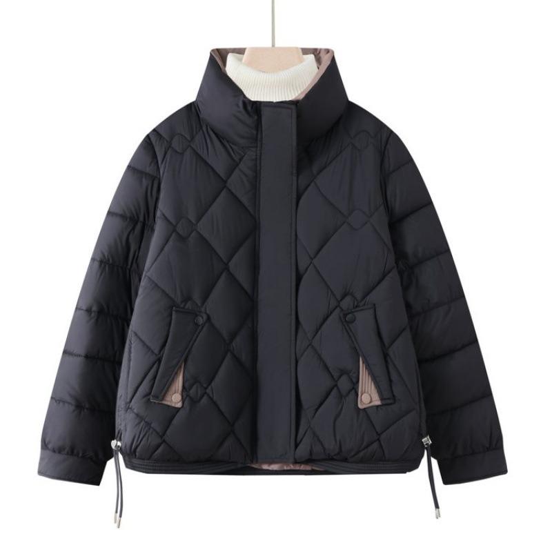Medium and new winter cotton-padded clothes, short stand-up collar fashion warm cotton-padded clothes, down thickened jackets, cotton-padded jackets.